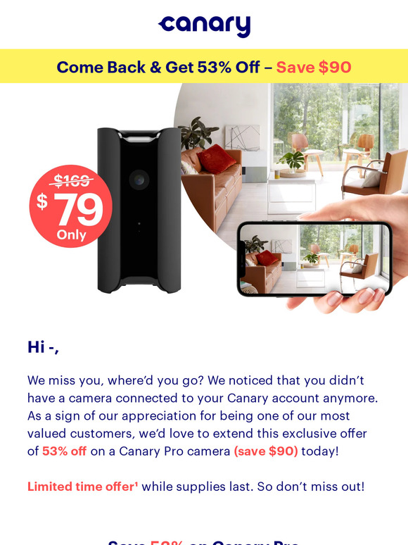 [Reminder] Get 53% off & Save $90 on Canary Pro