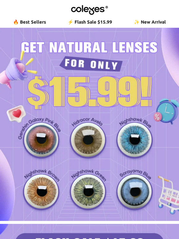 🎉 Oh, It's ALL Natural Lenses - Only $15.99!