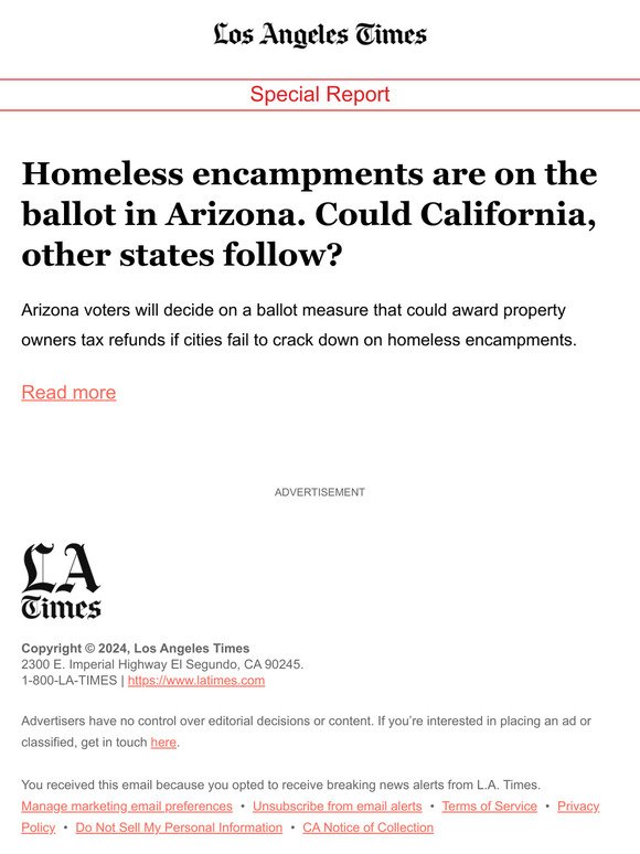 Homeless encampments are on the ballot in Arizona. Could California, other states follow?