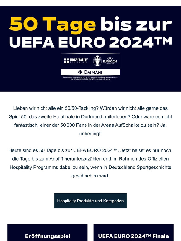 ⚽ 50 Tage bis zur UEFA EURO 2024™
