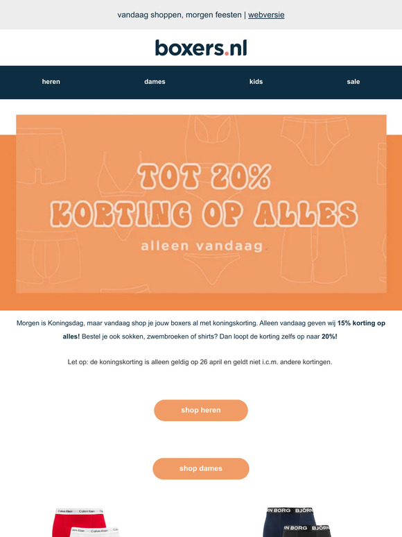 15% korting op alles 🧡