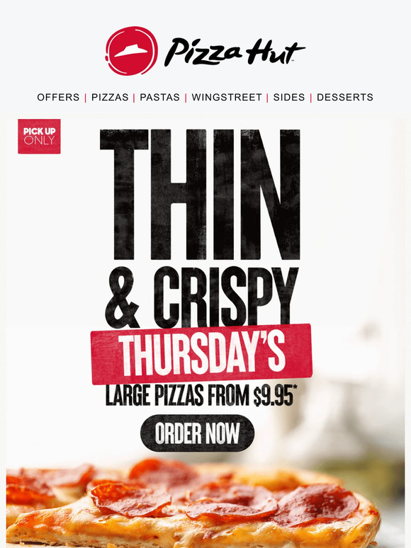 Thin, Crispy, and Irresistible: Our NEW Thursday deal! 🤤🍕