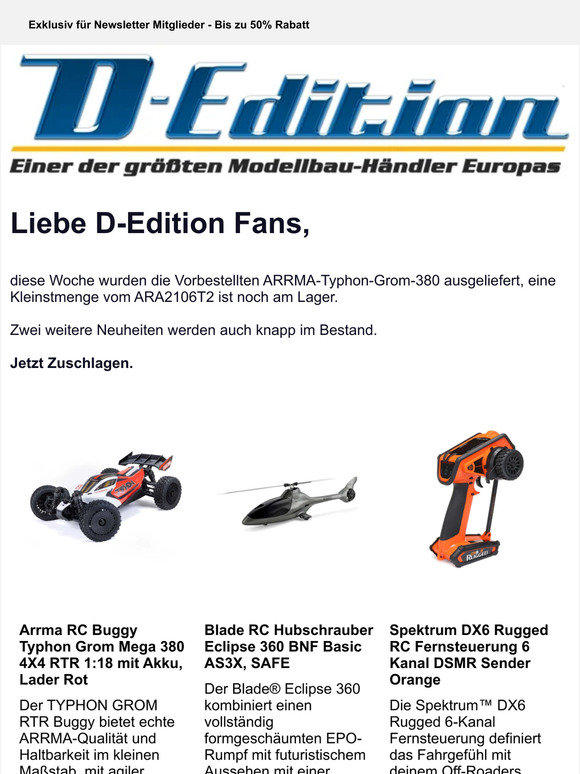 ARRMA TYPHON Grom Mega 380 und Weitere Neuheiten