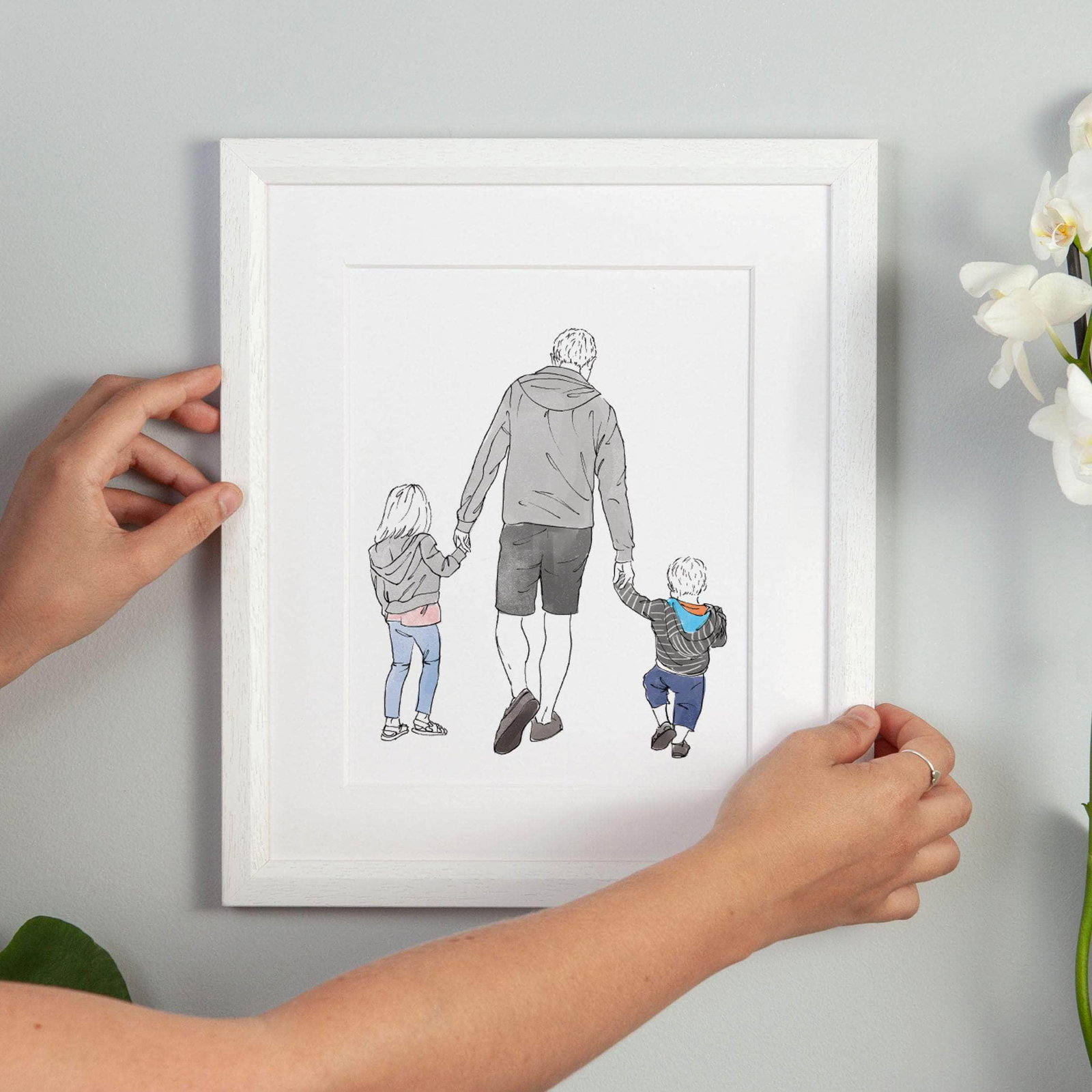 Image of Daddy and Me Line Portrait