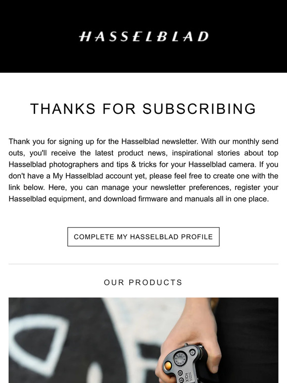 Welcome to Hasselblad