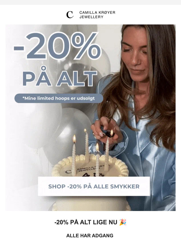 🇩🇰 -20% 🇩🇰  ALLE har adgang!