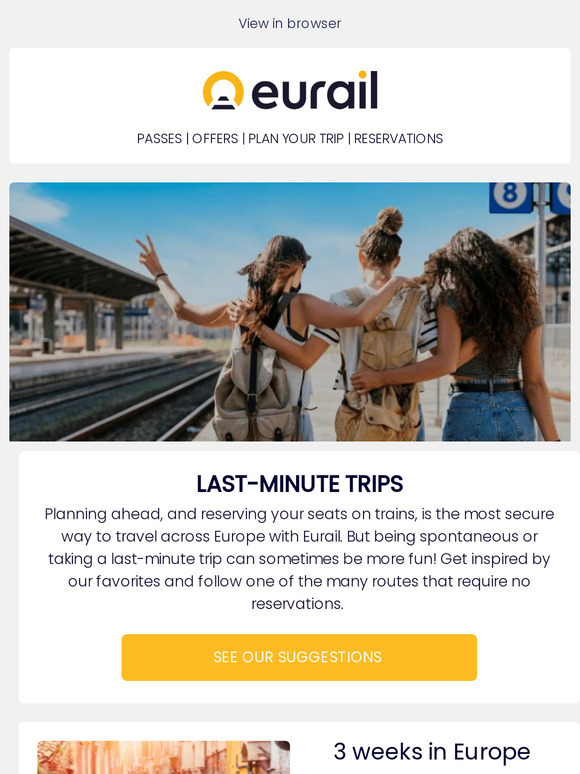 How to travel in Europe without a plan 🚂