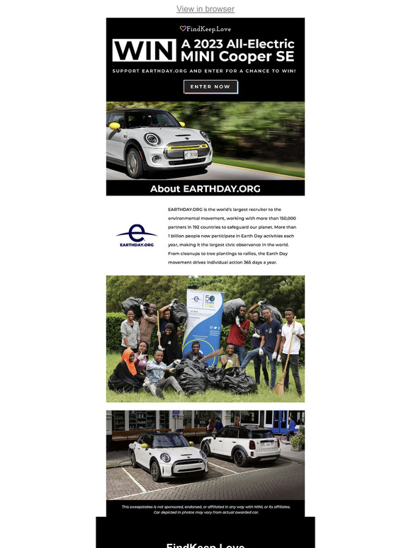 🚗 Win an electric Mini Cooper!