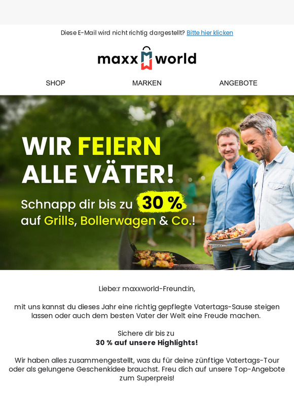 🎁 Schnapp dir bis zu 30 % auf Grills, Bollerwagen & Co.!