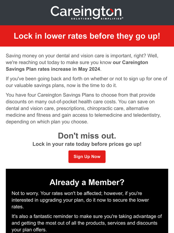 LAST Chance! Current plan rates expire at the end of the month.
