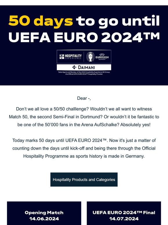 ⚽ 50 Days To Go until UEFA EURO 2024™