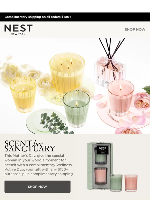 Nest Fragrances: Your complimentary Wellness Votive Duo is waiting | Milled