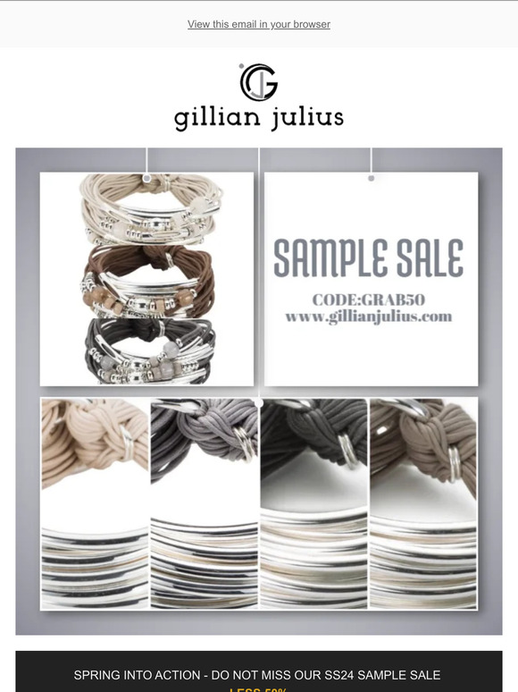GILLIAN JULIUS GRAB 50% OFF SAMPLE SALE APRIL 26TH -30TH LTD QTYS  💥