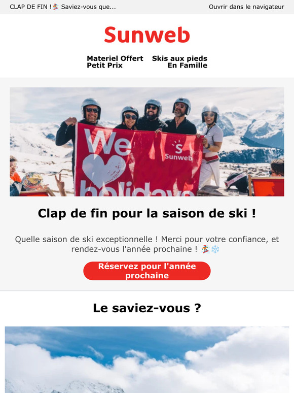 CLAP DE FIN !🏂 Saviez-vous que...