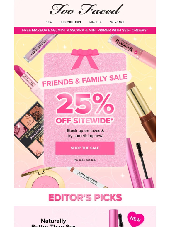 Too Faced Email Newsletters Shop Sales, Discounts, and Coupon Codes