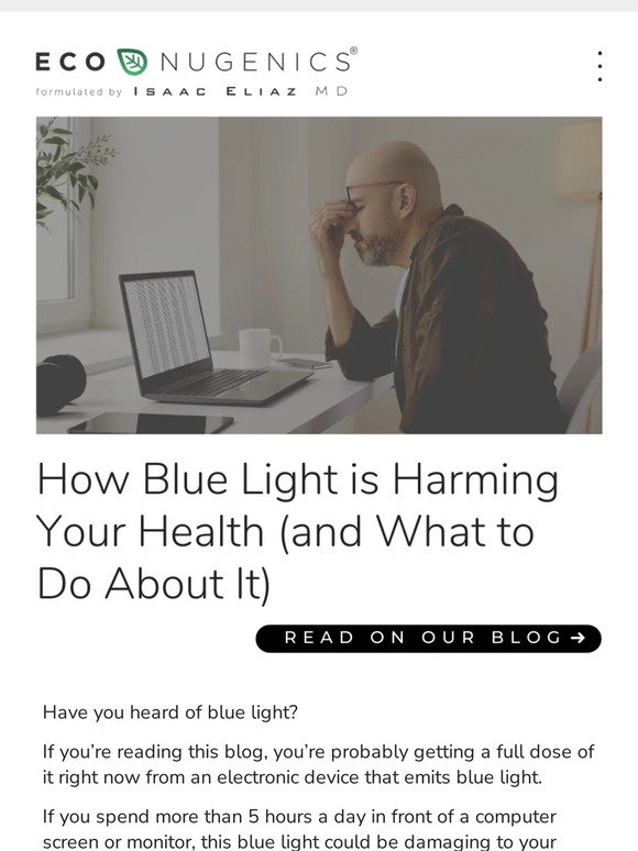 Visual Reference: Econugenics The Surprising Health Risks Of Blue Light