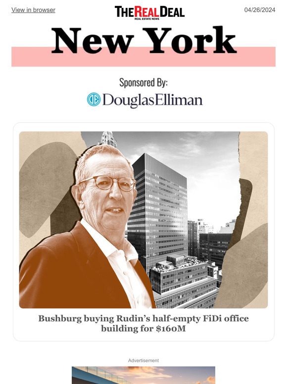 therealdeal: Bushburg buying Rudin’s FiDi building; Prada buys retail ...