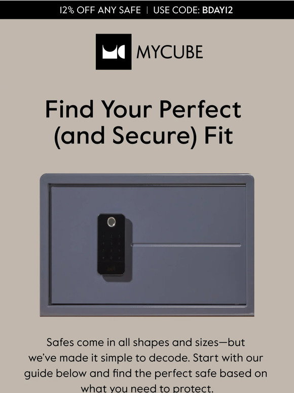 Safe Size Chart Mycube Safe: The Safe Size Guide >> | Milled