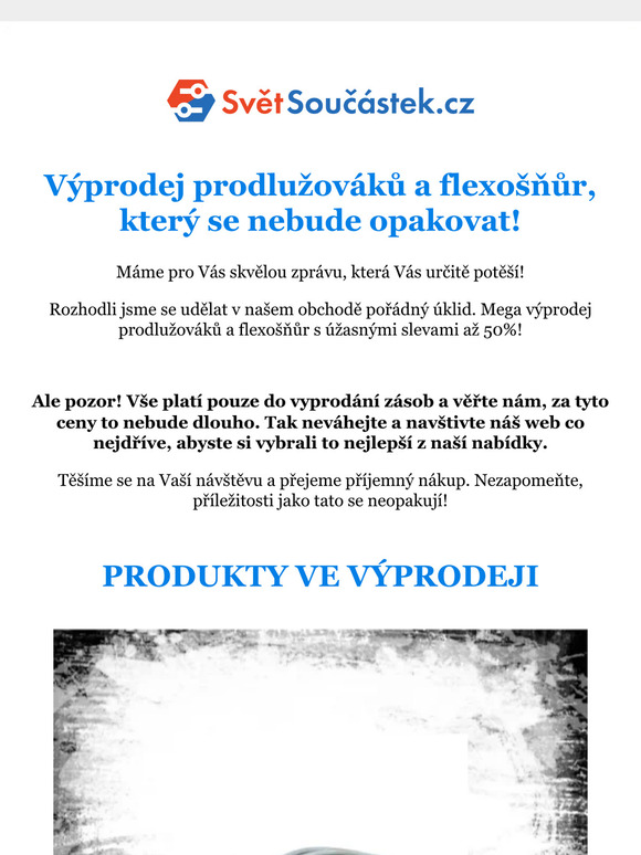 🎉 Výprodej prodlužováků a flexošňůr - Slevy Až 60%! 🚀