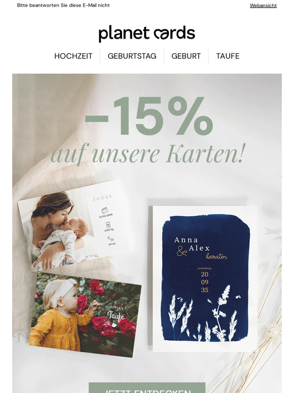-15%, um Ihr Glück zu teilen ❣️