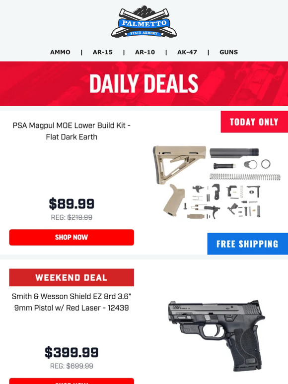 Palmetto State Armory: Weekend Deals Are Here Plus Free Shipping On