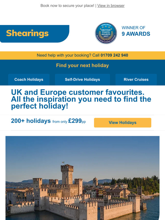 Shearings Holidays Our most popular holidays are here...which one will