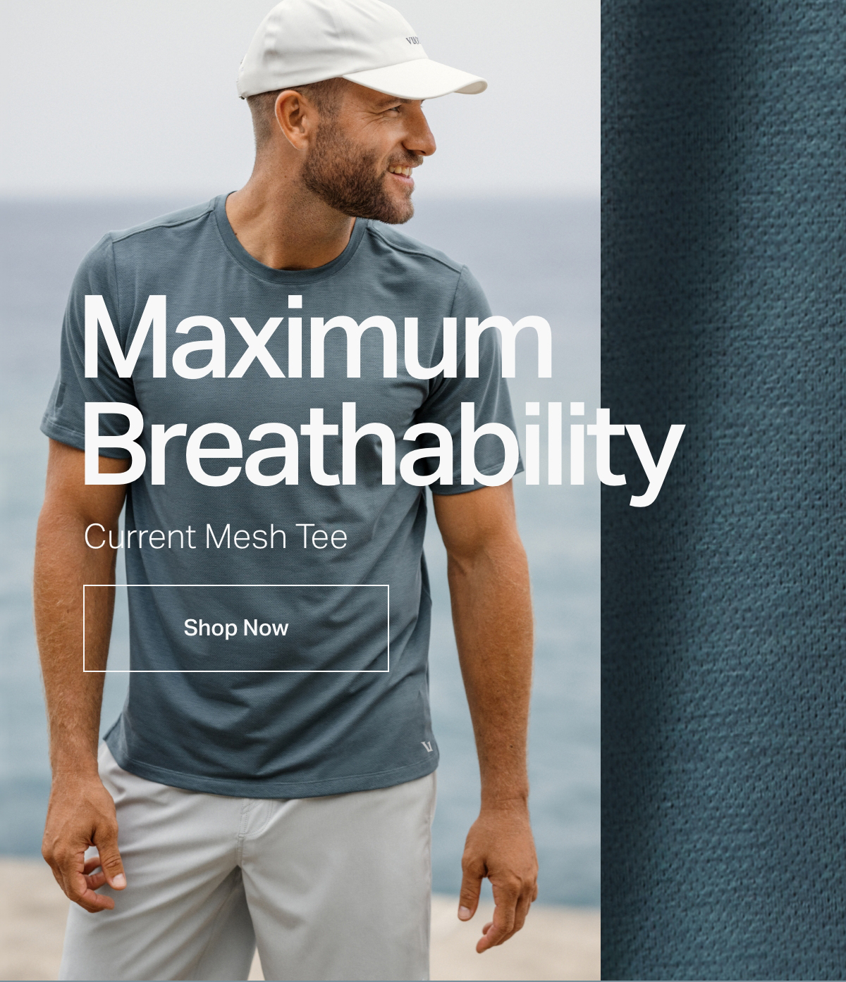 Vuori: Maximum breathability: Current Mesh Tee | Milled