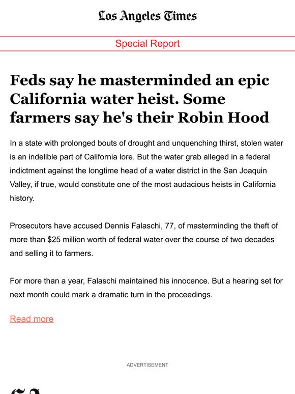 Epic California water heist