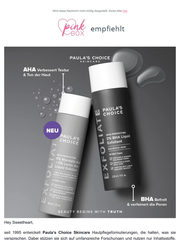 empfiehlt: Paula's Choice Skincare ✨