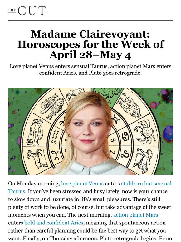 à La Disposition: Madame Clairevoyant: Horoscopes For The Week Of April ...