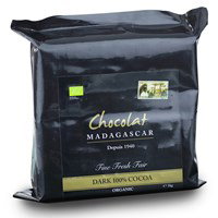 Chocolate Madagascar, 100% Organic dark chocolate couverture 1kg