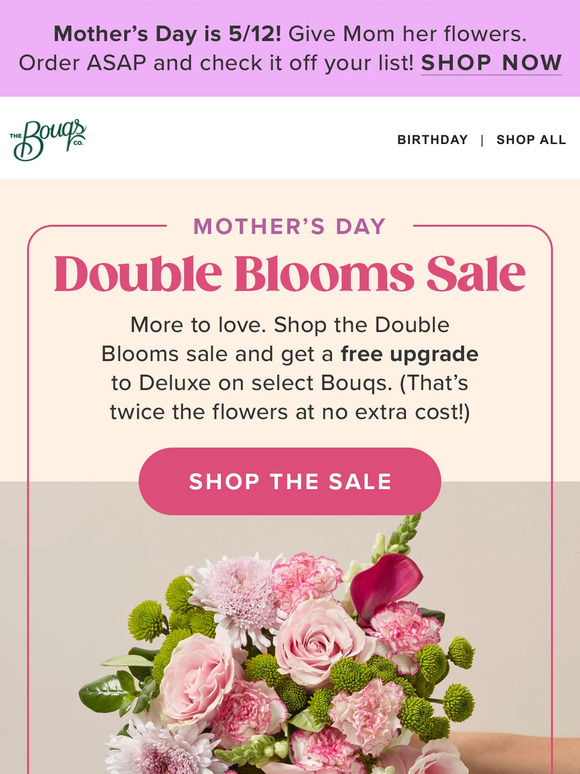 The Bouqs Co How about a FREE upgrade for Mother's Day? Milled