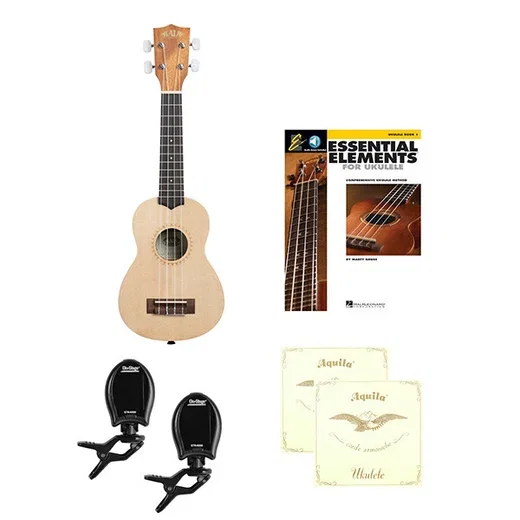 Kala KA-15S-S Soprano Ukulele Classroom Set, Spruce, Set of 10 Ukuleles