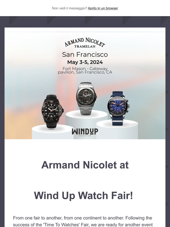 Armand Nicolet at Wind Up Watch Fair!