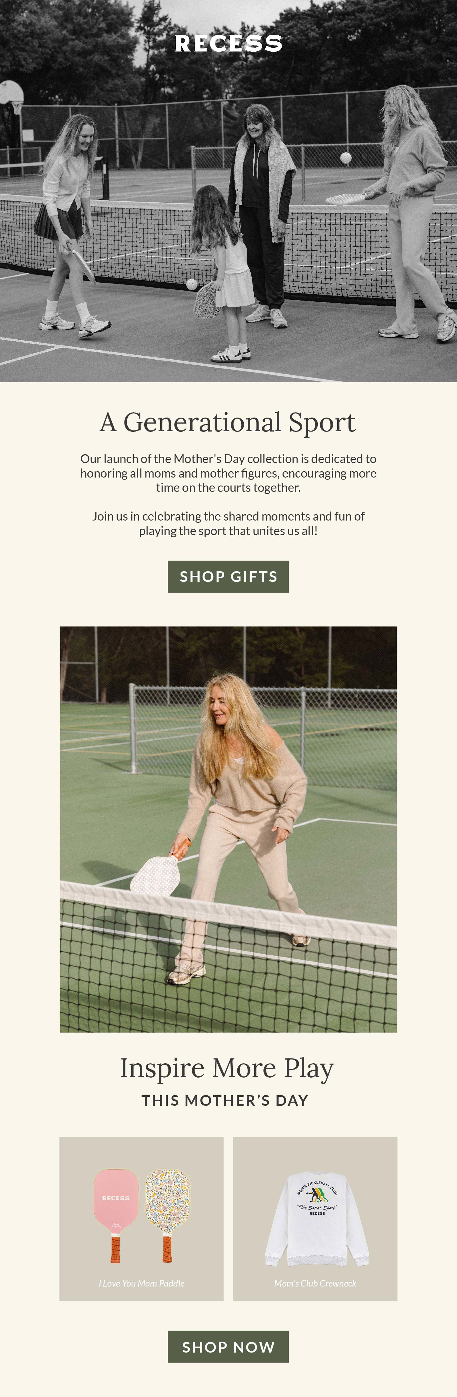 Recess Pickleball Mother's Day Gift Guide