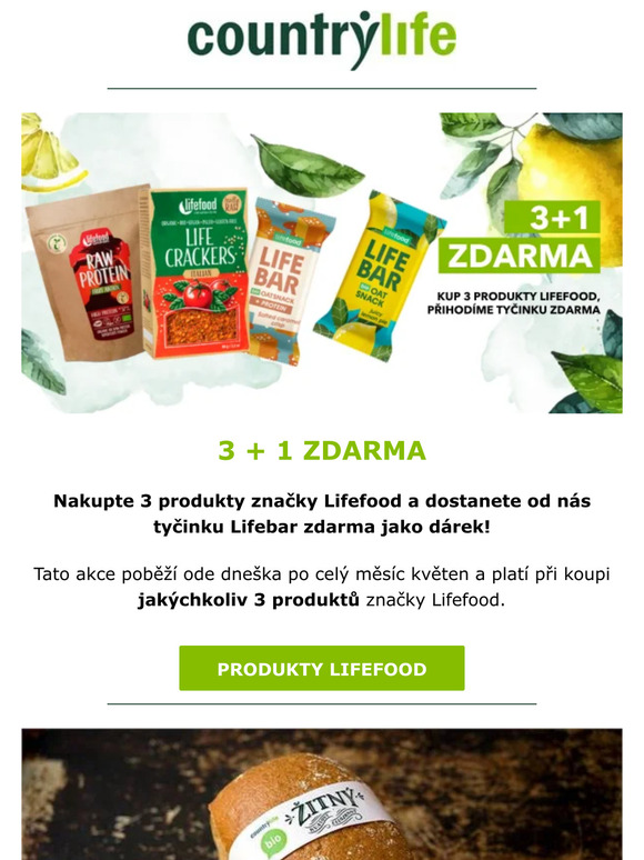 3+1 ZDARMA na značku Lifefood