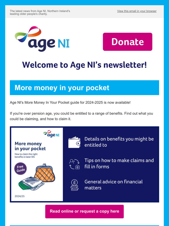 Welcome to Age NI's April newsletter