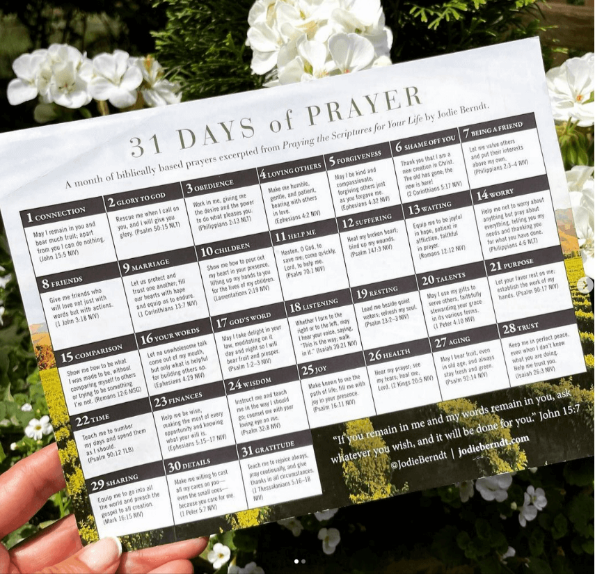FREE Prayer Calendar