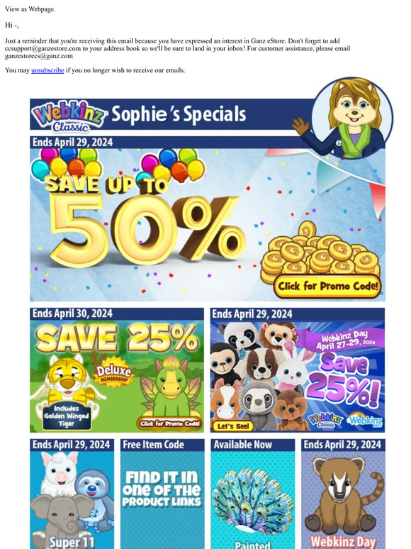 50% off eStore Points!