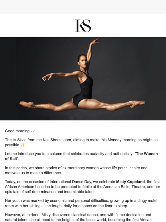 Kali Shoes Celebrates Misty Copeland: A Dance Legend! 🌟