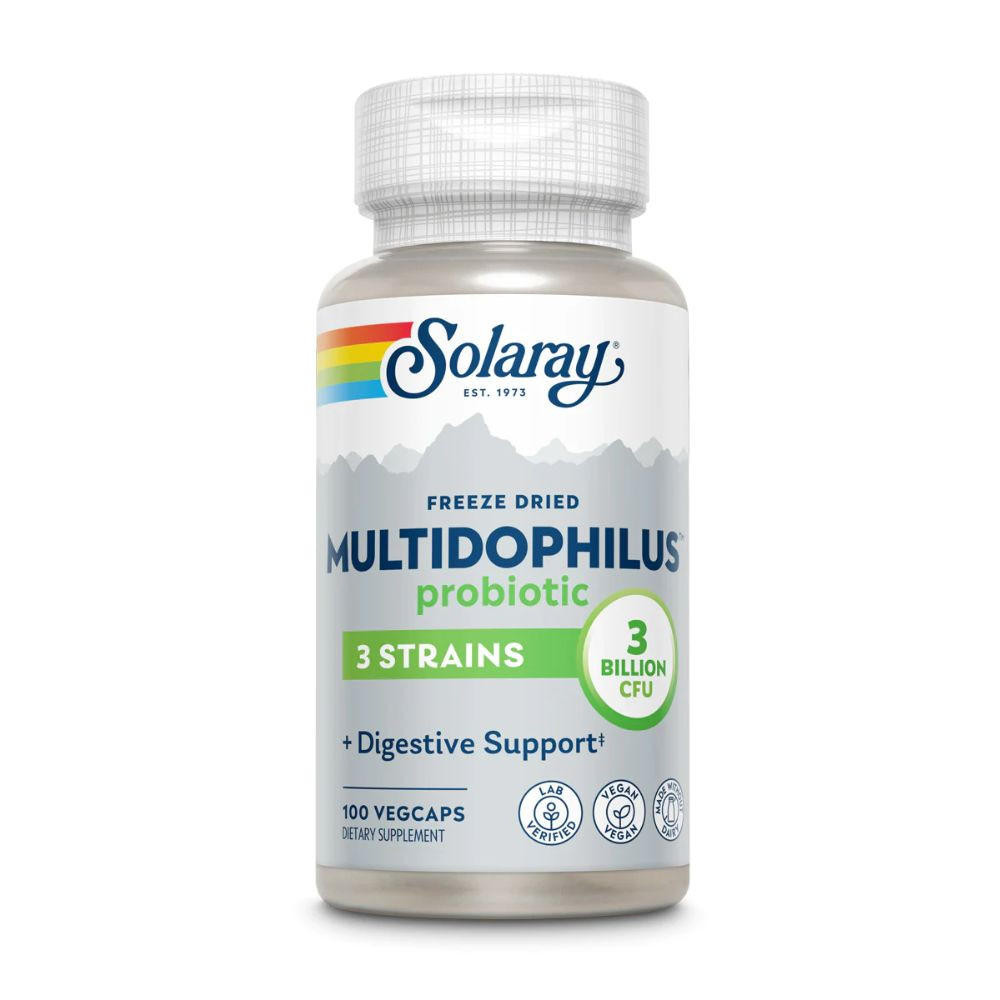 Image of Solaray Freeze Dried Multidophilus Probiotic 3 Straisn 3 Billion CFU 100ct