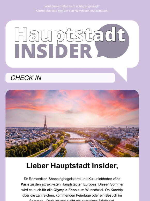 HAUPTSTADT INSIDER: Treffpunkt für Tradition, Moderne und Olympia 🌞