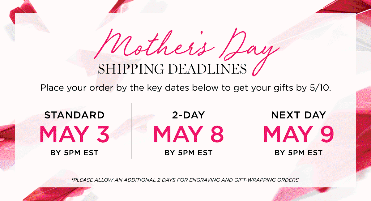 SHIPPING CUT OFFS