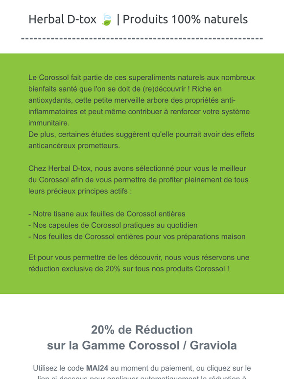 🌿Profitez vite de notre OFFRE FLASH sur le Corossol ! 🌿