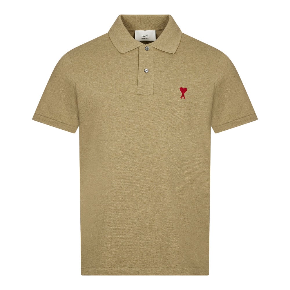 Image of Ami Paris ADC Polo Shirt - Heather Sage