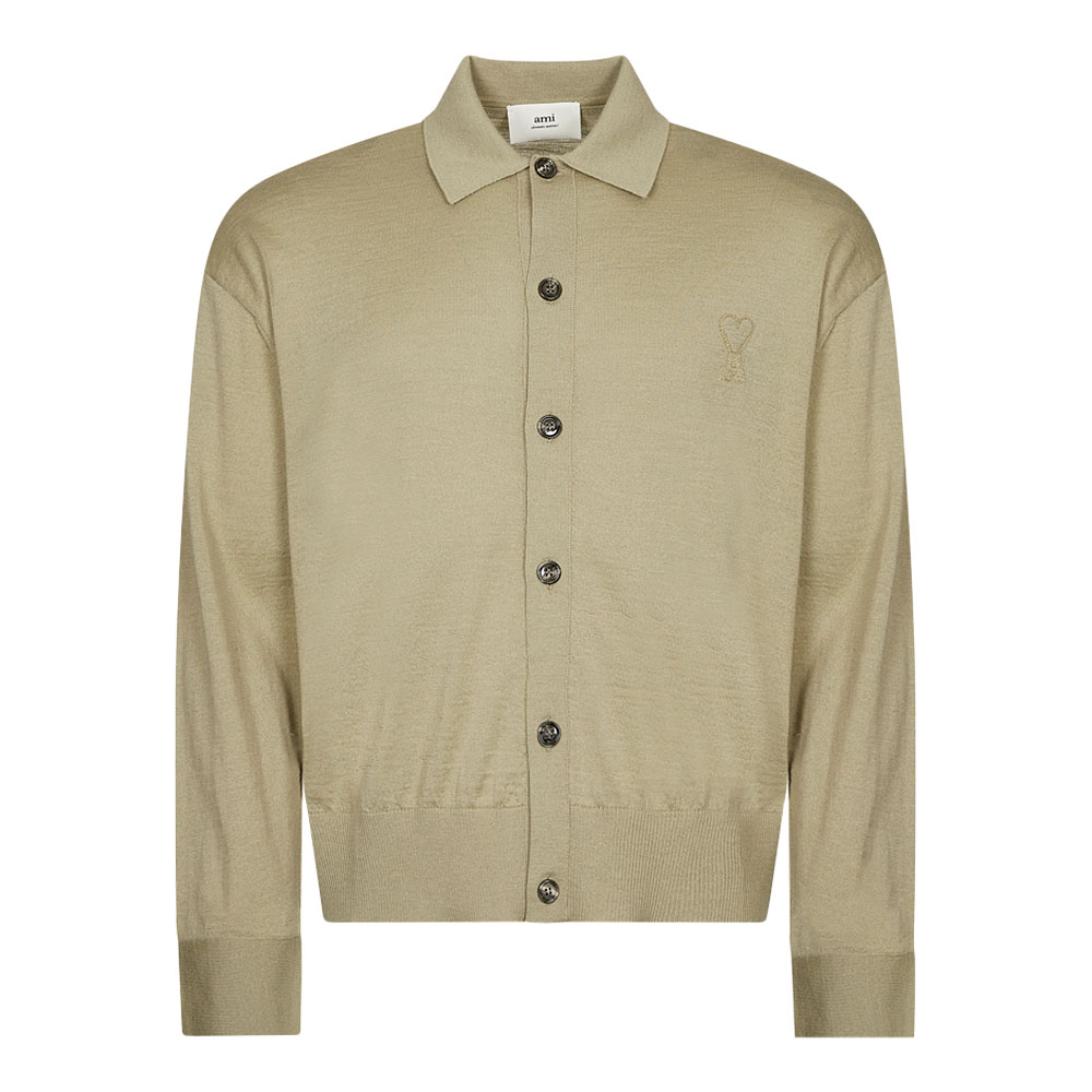 Image of Ami Paris ADC Knitted Shirt - Sage