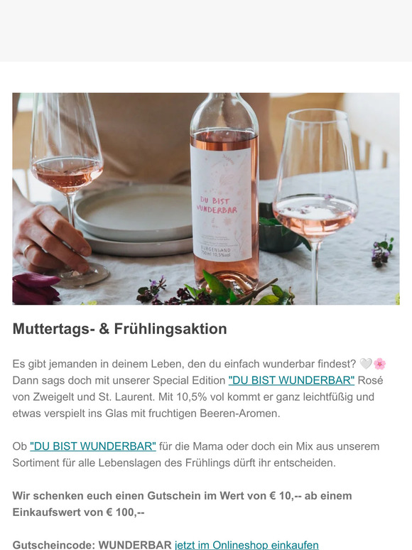 Frühlingsaktion & Muttertagswein