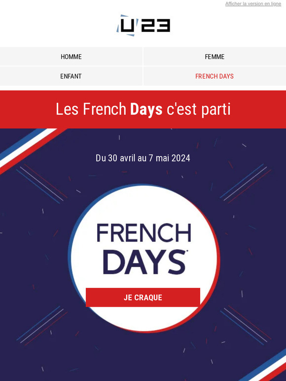 Les French Days c'est maintenant 🇫🇷