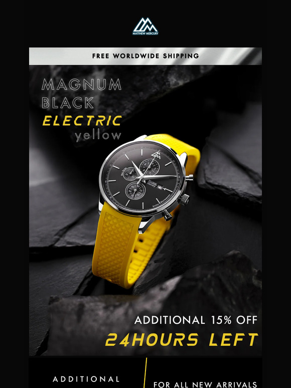 Last 24 Hours to get New Arrivals with 15% OFF! Hurry Up!