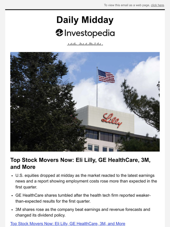 Investopedia Academy Top Stock Movers Now Eli Lilly, GE HealthCare